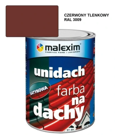 UNIDACH - POLIWINYL, PÓŁMAT, NA OCYNK CZERWONY TLENKOWY 10L RAL 3009